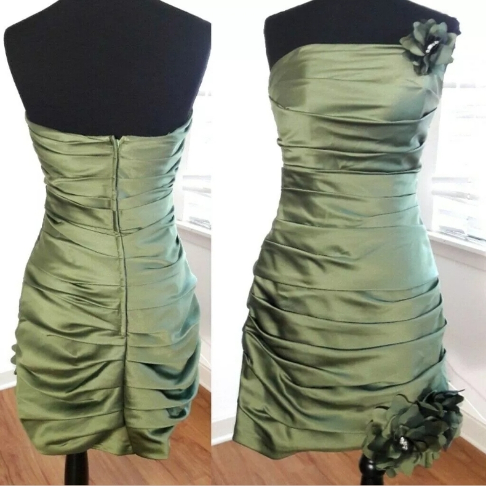 Impression Bridal Dress Size 8 Green Pleated